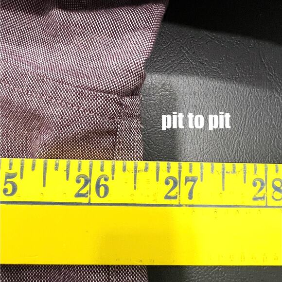 Duluth Trading Button-Down Shirt Men's XL 100% Cotton Long Sleeves Burgundy/Plum - Picture 7 of 8